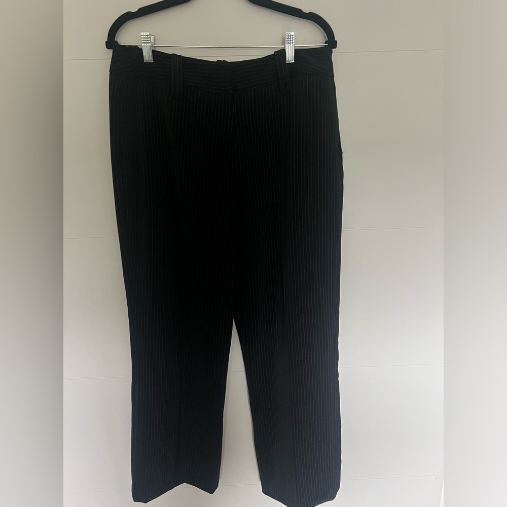 high waist pin stripe slacks